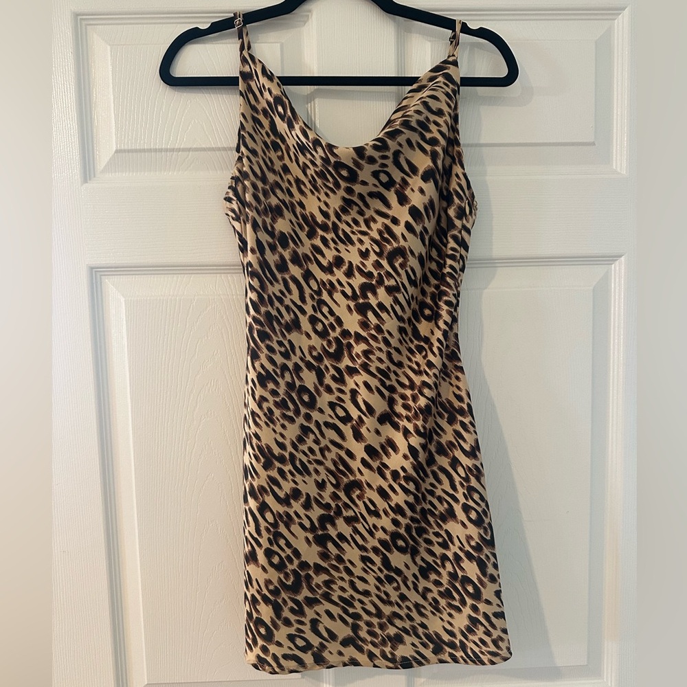 Leopard Mini Dress | Size Medium